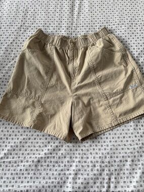 Vintage Cherokee Shorts,elastic waist khaki, pockets, cotton, hi rise, size 12